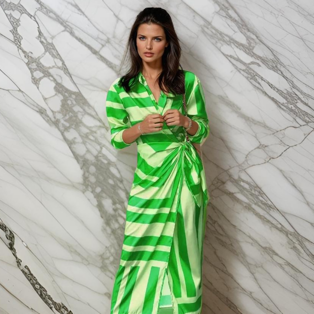 Laurine™ | Sukienka Kopertowa w Print