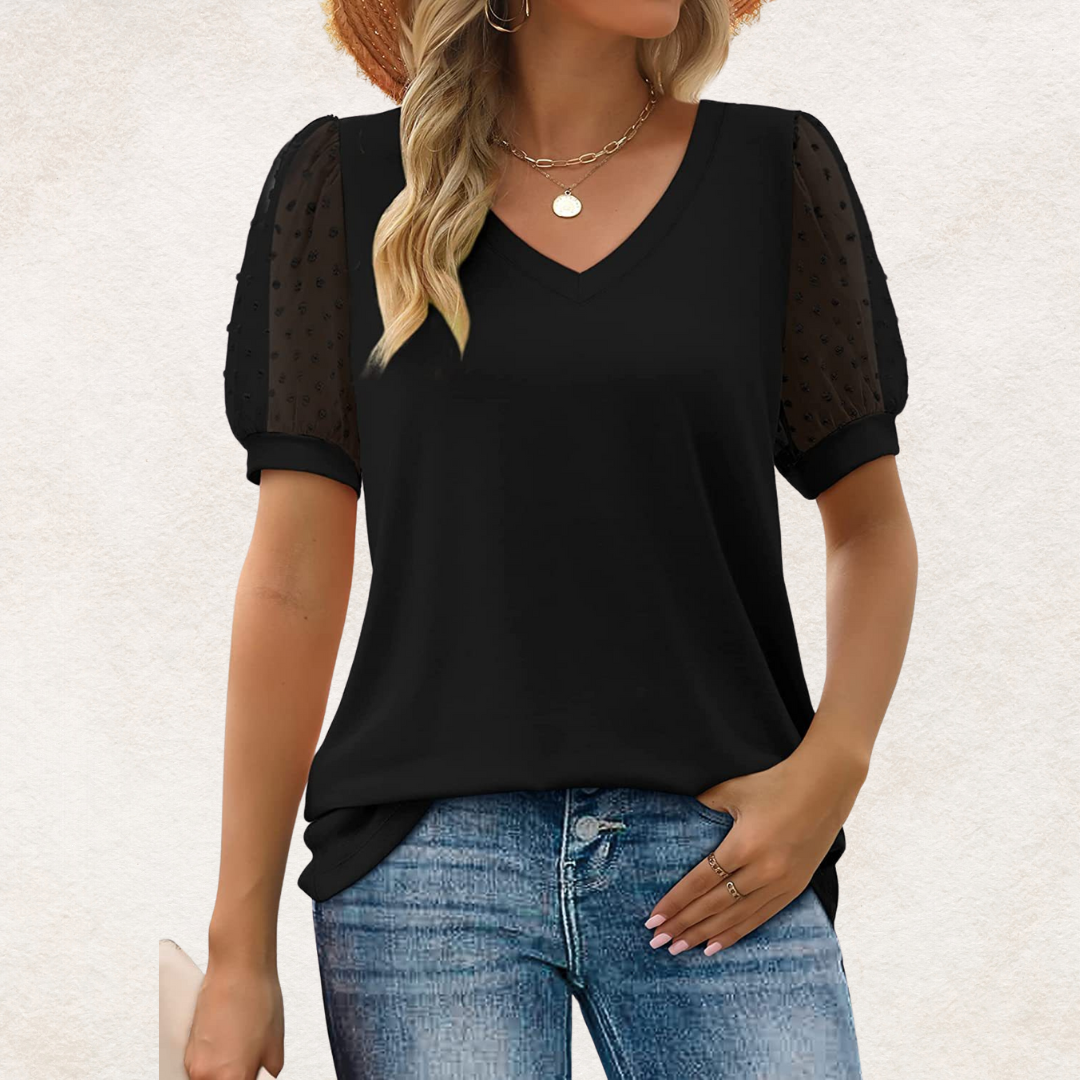 Lara™ | Elegancki Top z Dekoltem w Serek