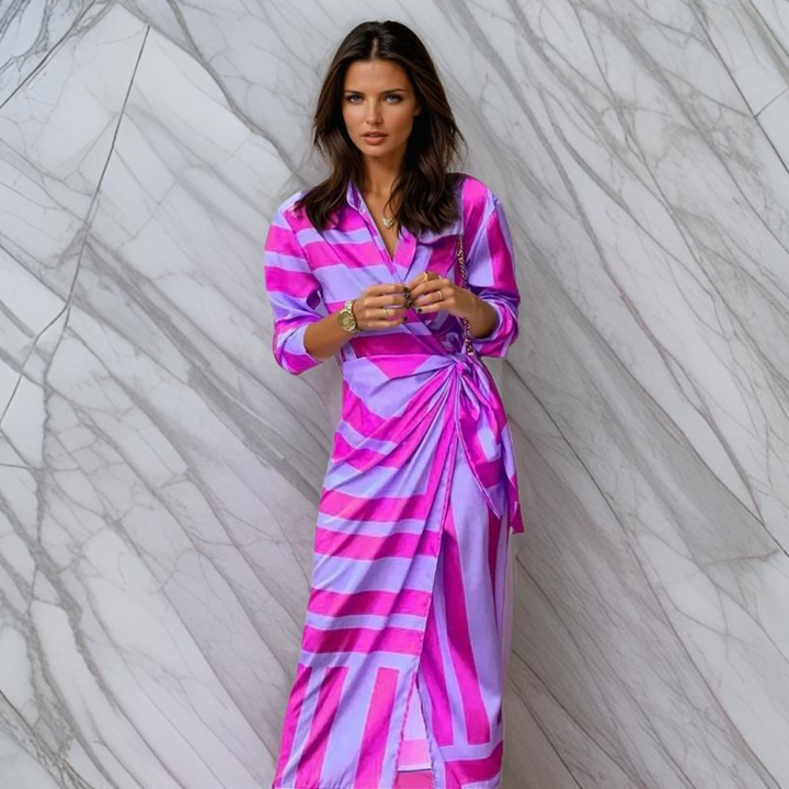 Laurine™ | Sukienka Kopertowa w Print