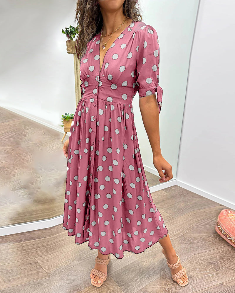 Maja™ | Stylowa Sukienka w Kropki
