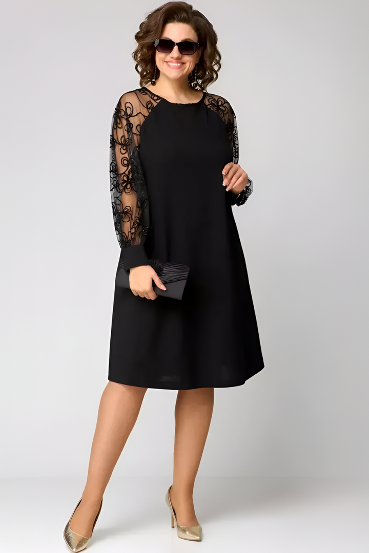 Amira™ | Elegancka sukienka z koronkowymi rękawami