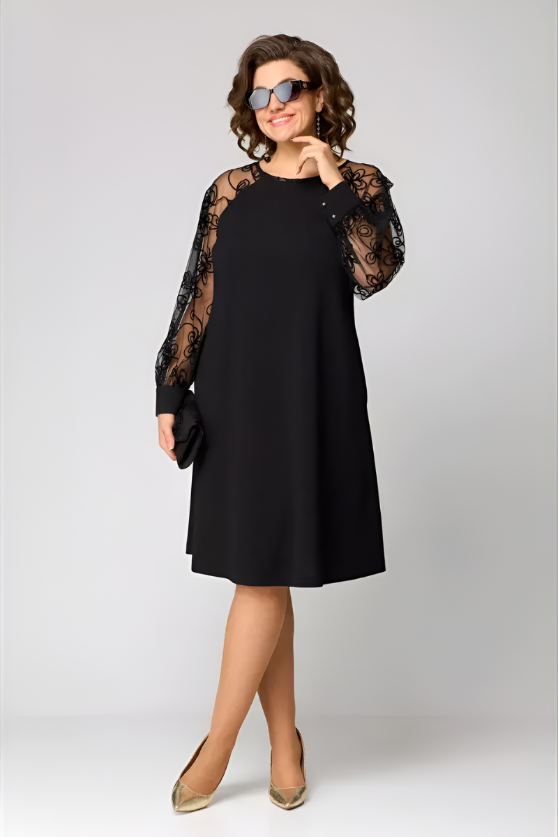 Amira™ | Elegancka sukienka z koronkowymi rękawami