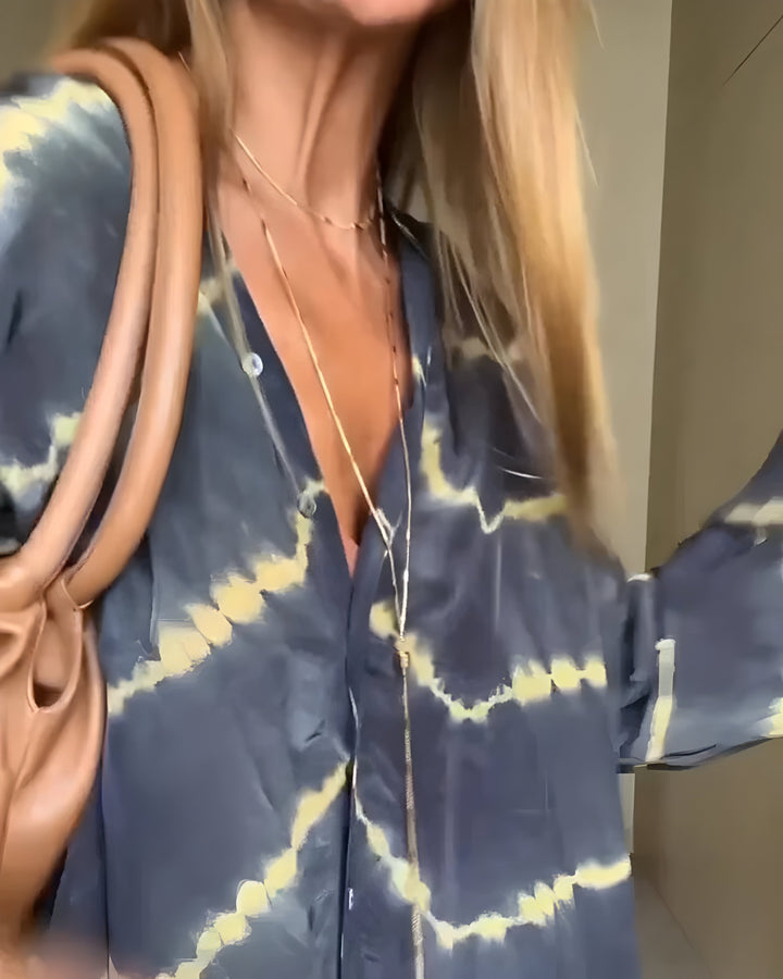 Lena™ | Długa Sukienka Boho w Paski