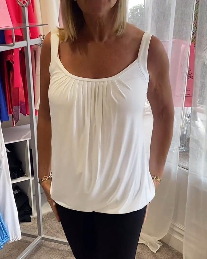 Estelle™ | Bluzka z plisowanego bawełny