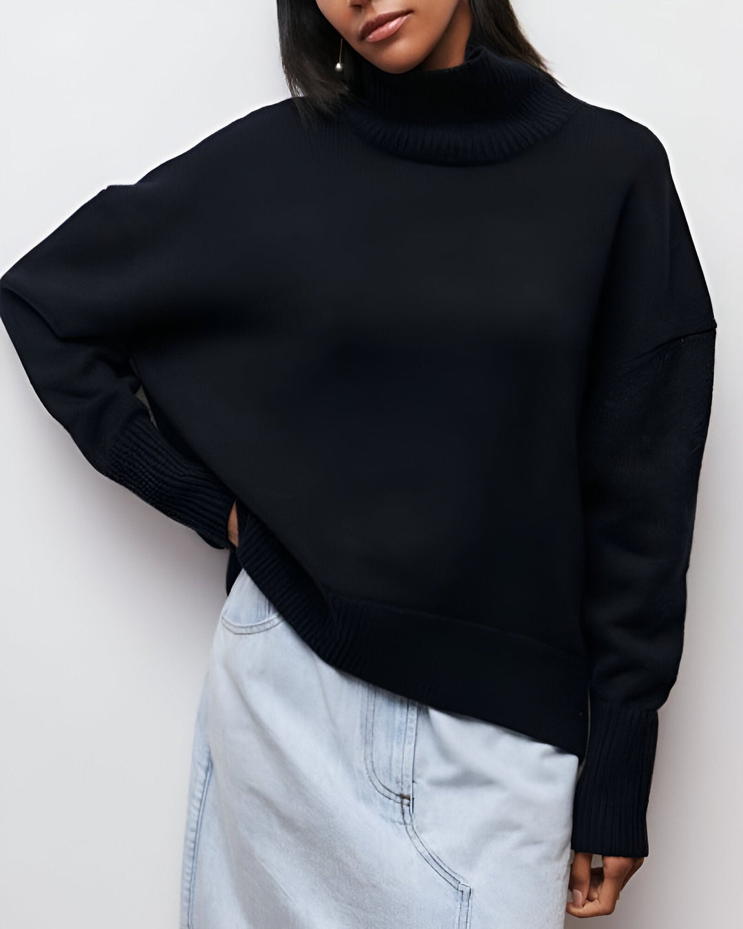 Liora™ | Sweter z Golfem w Luźnym Kroju