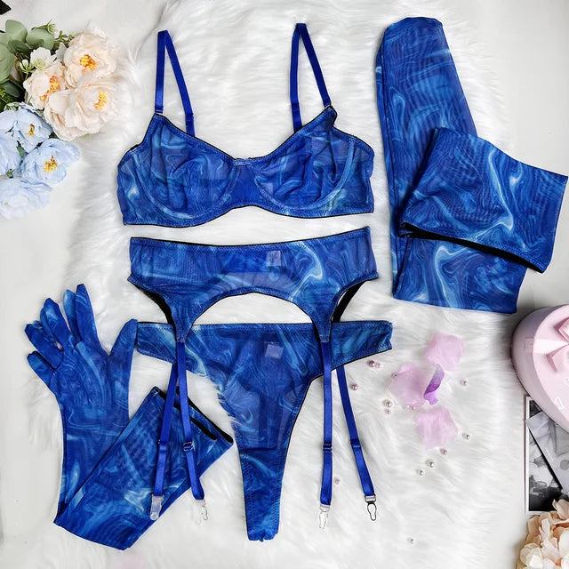 Krystyna™ | Kompletny 5-elementowy zestaw bielizny Tie-Dye