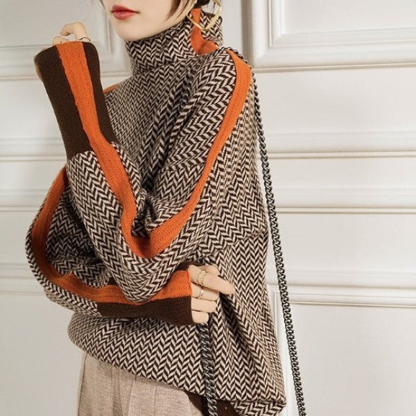 Zoja™ | Stylowy Sweter z Wysokim Kołnierzem