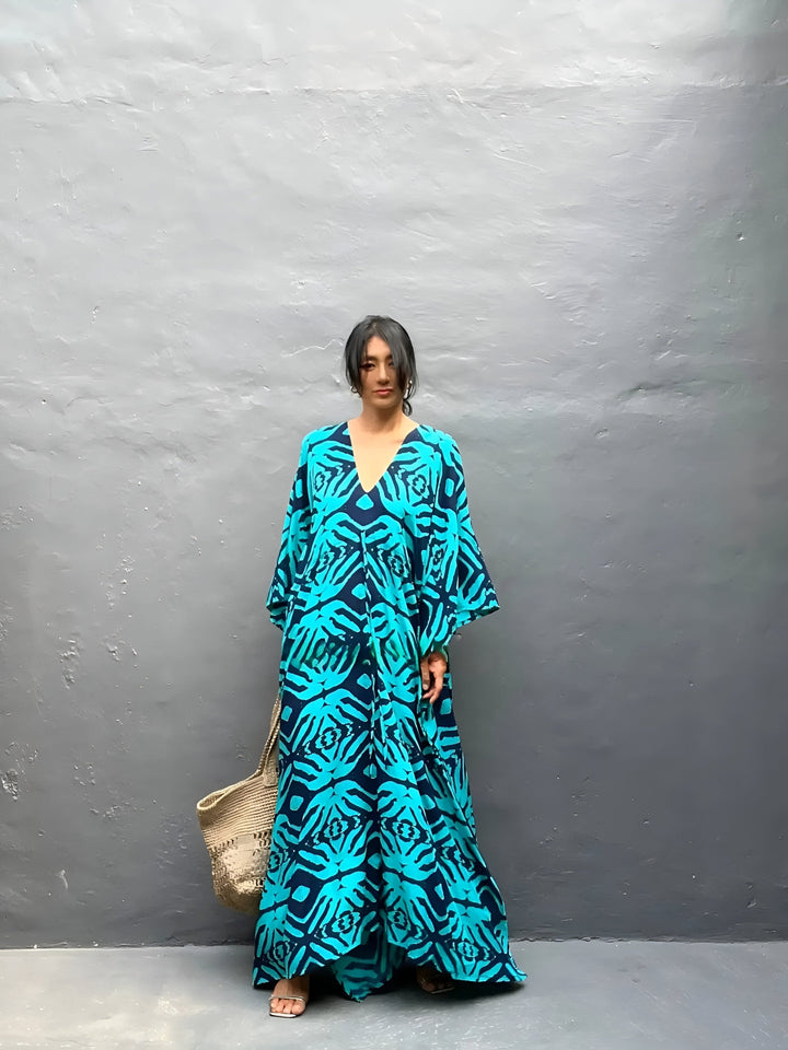 Nayla™ | Kaftan bawełnowy z dekoltem w kształcie V
