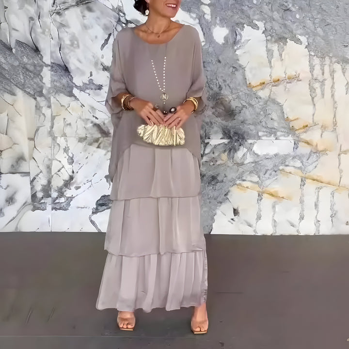Monique™ | Sukienka z Chiffonem i Spódnicą w Stylu "Cake"