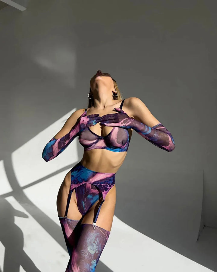 Krystyna™ | Kompletny 5-elementowy zestaw bielizny Tie-Dye
