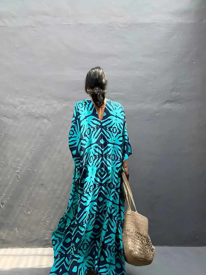 Nayla™ | Kaftan bawełnowy z dekoltem w kształcie V