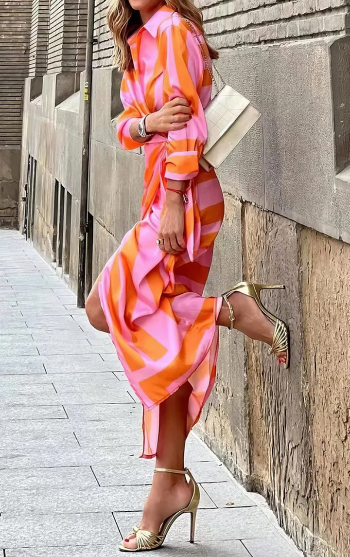 Laurine™ | Sukienka Kopertowa w Print